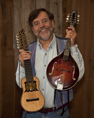 Roger with Charango and mandolin